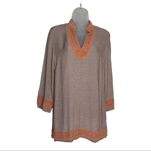 Jade Tops - JADE Melody Tam Salmon‎ Pink Tunic Tunic Sz S